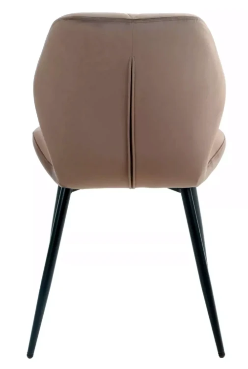 Krzesło tapicerowane Rick Velvet welurowe do salonu cappuccino Bluvel 38