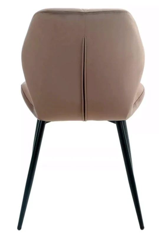 Krzesło tapicerowane Rick Velvet welurowe do salonu cappuccino Bluvel 38
