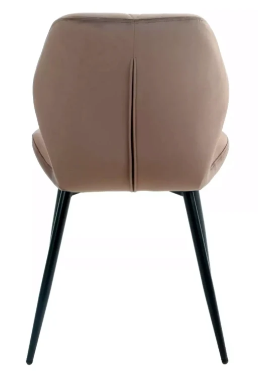 Krzesło tapicerowane Rick Velvet welurowe do salonu ciemny beż Bluvel 40