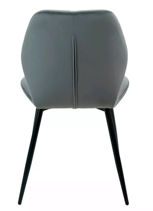 Krzesło tapicerowane Rick Velvet welurowe do salonu szary Bluvel 14