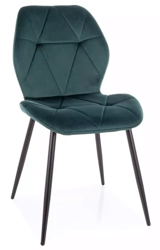 Krzesło tapicerowane Rick Velvet welurowe do salonu zielony Bluvel 78