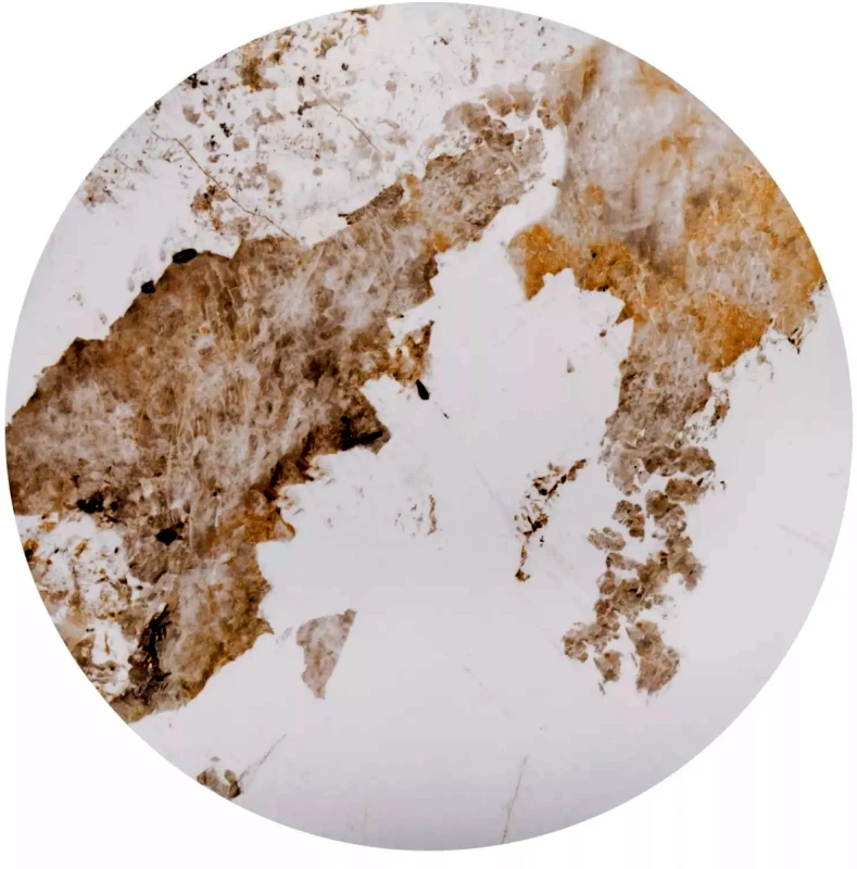 Stolik kawowy Salo B ceramiczny do salonu 50 cm biały efekt marmuru