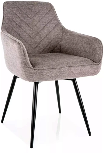 Krzesło tapicerowane Servio Brego z obrotowym siedziskiem do jadalni szary