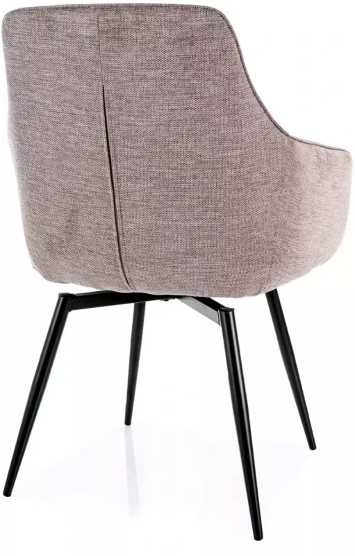 Krzesło tapicerowane Servio Brego z obrotowym siedziskiem do jadalni szary