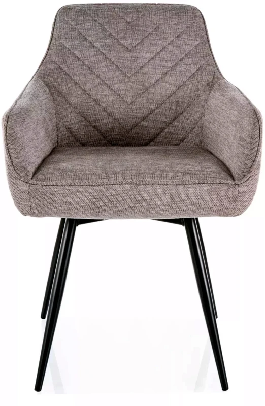 Krzesło tapicerowane Servio Brego z obrotowym siedziskiem do jadalni szary