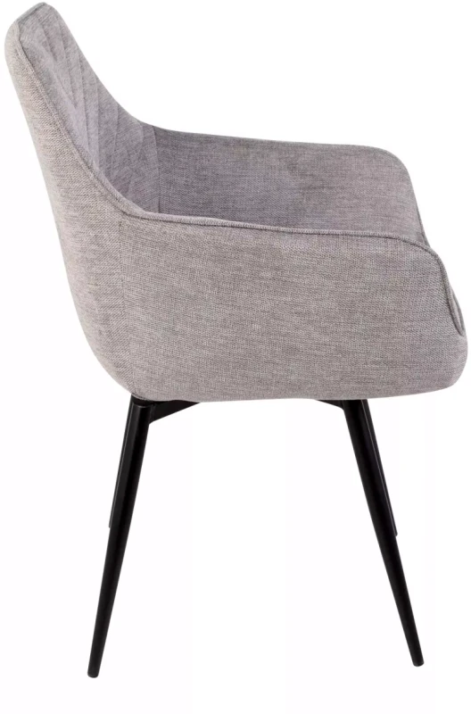 Krzesło tapicerowane Servio Brego z obrotowym siedziskiem do jadalni szary