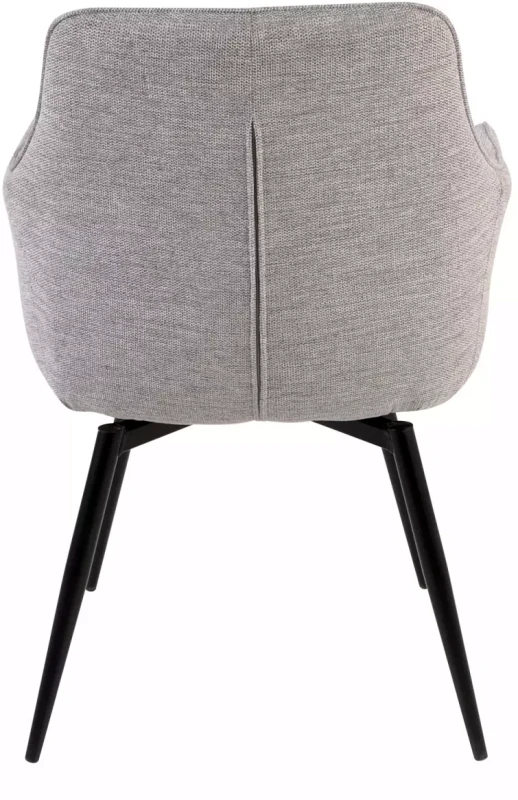 Krzesło tapicerowane Servio Brego z obrotowym siedziskiem do jadalni szary