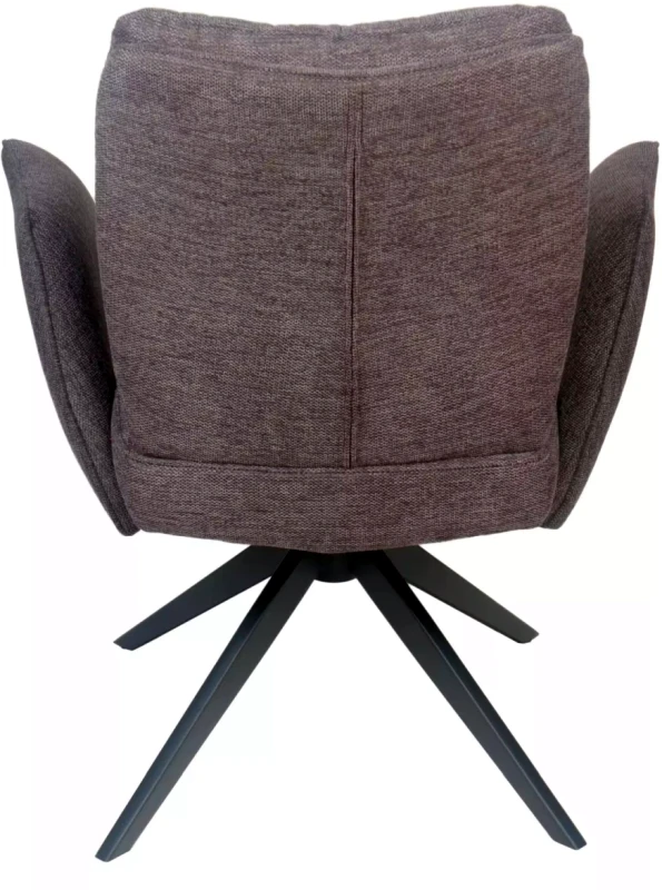 Krzesło tapicerowane Wing Brego z obrotowym siedziskiem do salonu cappuccino