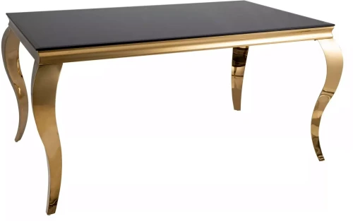 Stół Prince 150x90 cm czarny/złoty