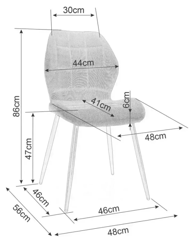 Krzesło tapicerowane Rick Velvet welurowe do salonu cappuccino Bluvel 38