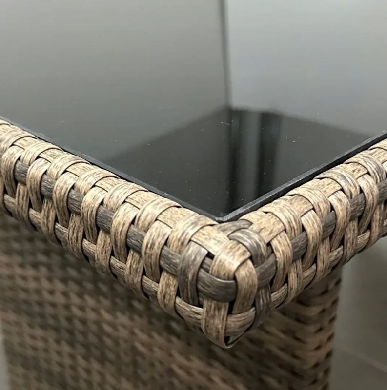 Zestaw mebli ogrodowych z technorattanu Puertorico Jasny brąz