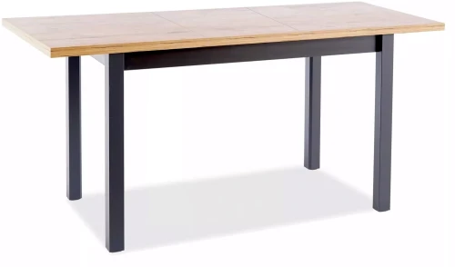 Stół rozkładany Adam prostokątny do jadalni 100-140 cm dąb artisan/czarny mat