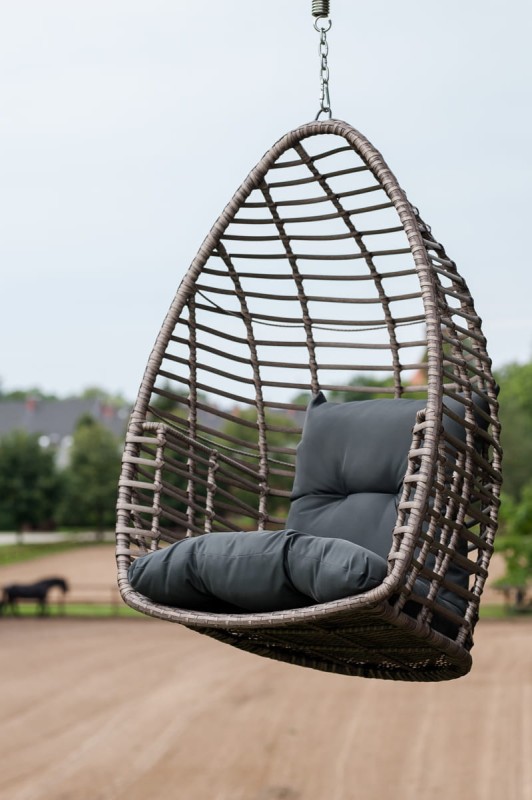 Fotel wiszący Paweł z technorattanu brązowy