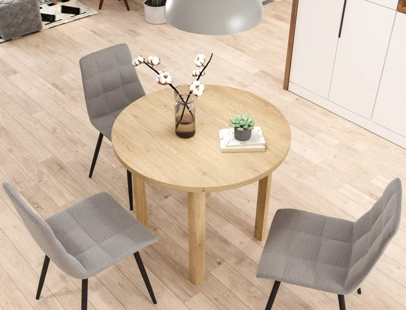 Stół Adam okrągły do jadalni 80 cm dąb cremona torro