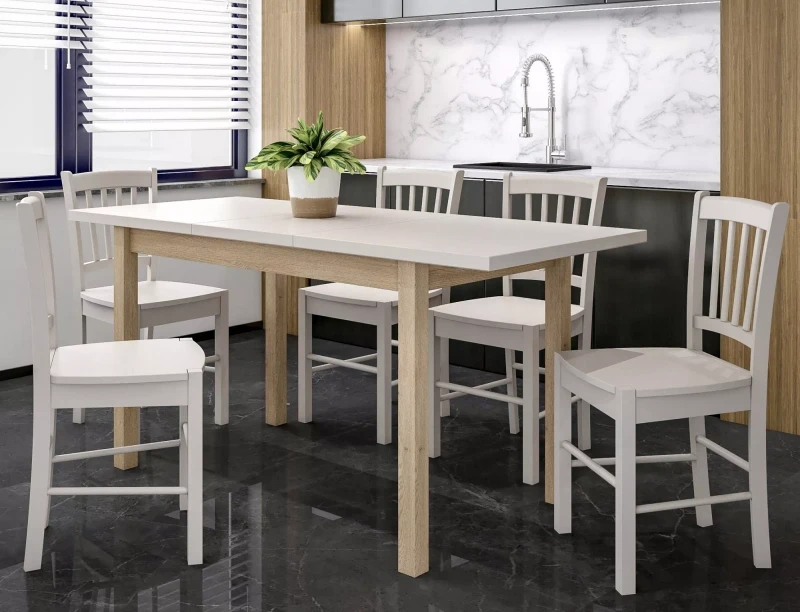 Stół rozkładany Adam prostokątny do jadalni 100-140 cm kaszmir/dąb cremona torro