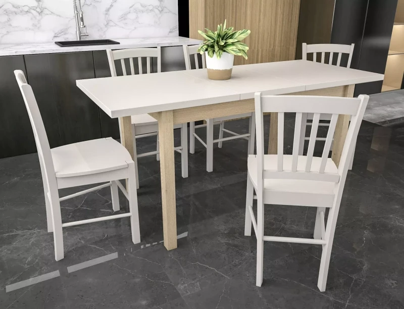 Stół rozkładany Adam prostokątny do jadalni 100-140 cm kaszmir/dąb cremona torro