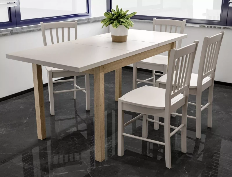 Stół rozkładany Adam prostokątny do jadalni 100-140 cm kaszmir/dąb cremona torro