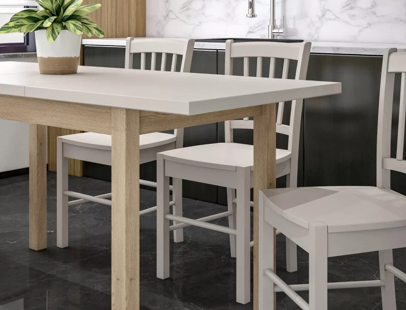 Stół rozkładany Adam prostokątny do jadalni 100-140 cm kaszmir/dąb cremona torro