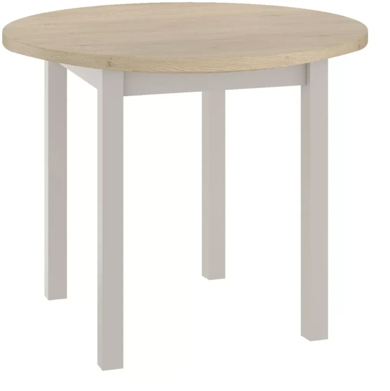 Stół Adam okrągły do jadalni 80 cm dąb cremona torro/kaszmir