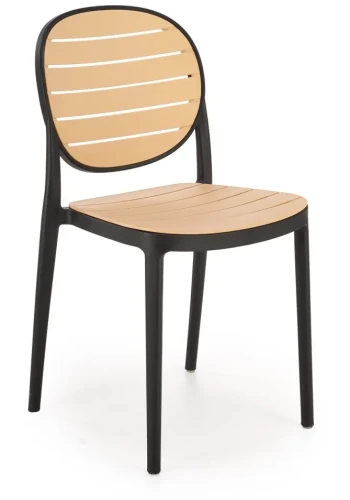 Krzesło K529 do jadalni naturalny/czarny