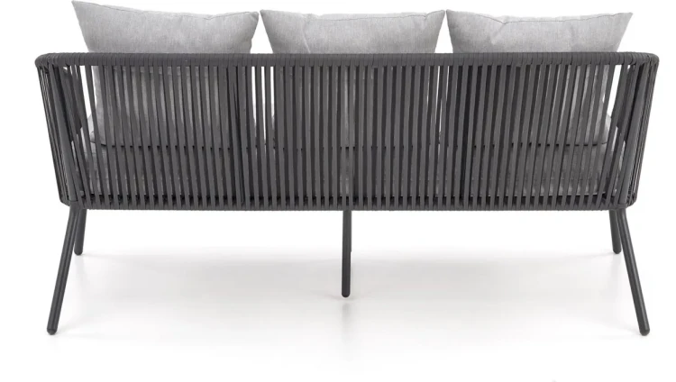 Zestaw mebli ogrodowych Rocca sofa fotele ława na taras popielaty