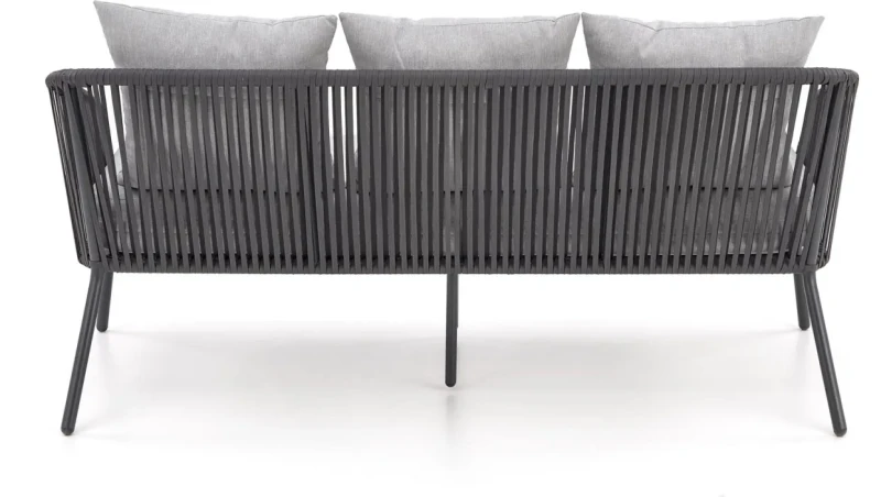 Zestaw mebli ogrodowych Rocca sofa fotele ława na taras popielaty