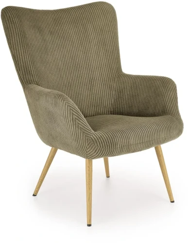 Fotel wypoczynkowy Amaro do salonu oliwkowy