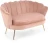 Sofa muszelka Amorinito XL w stylu glamour do salonu jasny różowy