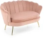 Sofa muszelka Amorinito XL w stylu glamour do salonu jasny różowy