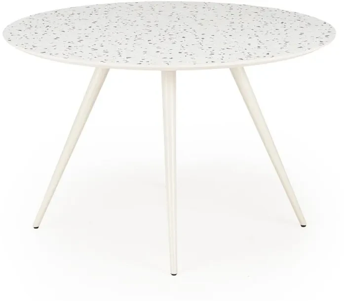 Stół okrągły Aramis nowoczesny do jadalni 120 cm lastryko/biały