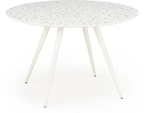 Stół okrągły Aramis nowoczesny do jadalni 120 cm lastryko/biały