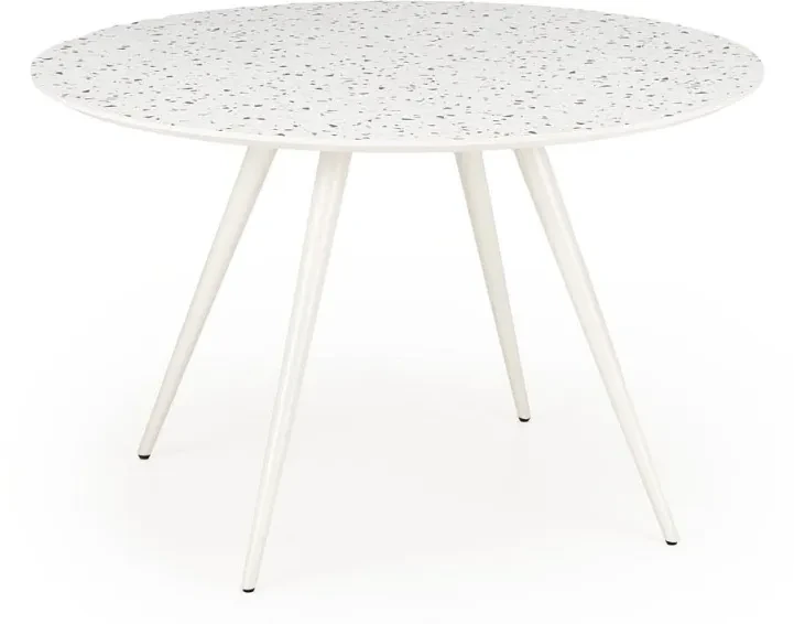 Stół okrągły Aramis nowoczesny do jadalni 120 cm lastryko/biały