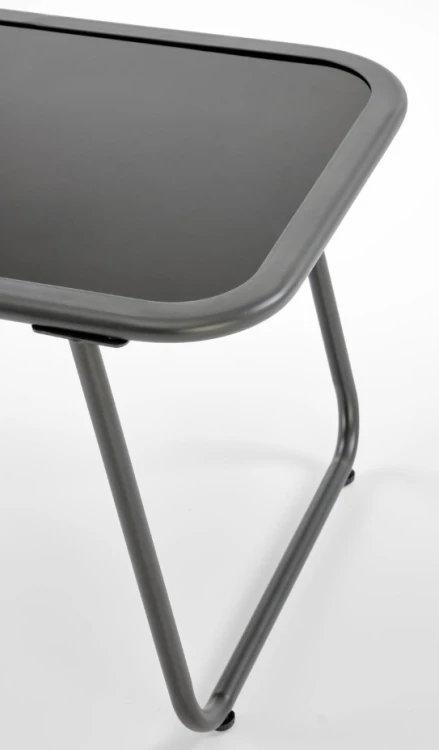 Zestaw mebli ogrodowych Hudson sofa fotele ława na taras popielaty/brązowy