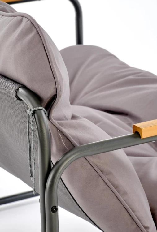 Zestaw mebli ogrodowych Hudson sofa fotele ława na taras popielaty/brązowy