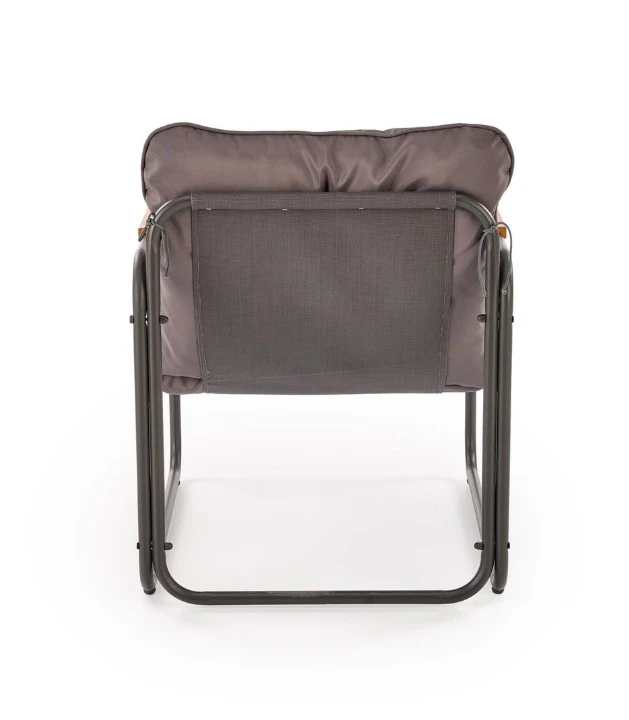 Zestaw mebli ogrodowych Hudson sofa fotele ława na taras popielaty/brązowy
