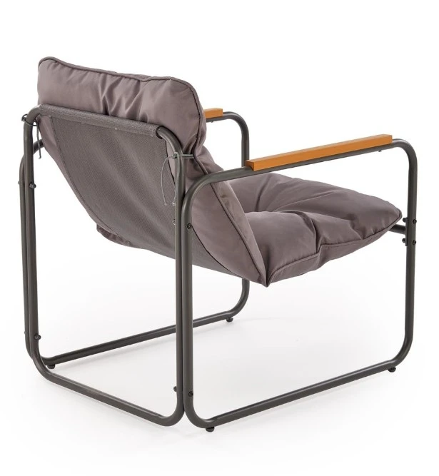 Zestaw mebli ogrodowych Hudson sofa fotele ława na taras popielaty/brązowy