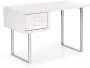 Biurko z szufladami B30 nowoczesne do biura 120 cm biały/chrom