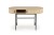 Biurko z półkami B51 owalne do biura 120 cm naturalny/czarny