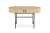 Biurko z półkami B51 owalne do biura 120 cm naturalny/czarny