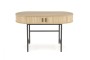 Biurko z półkami B51 owalne do biura 120 cm naturalny/czarny