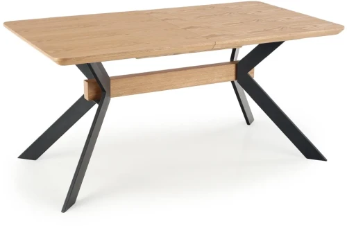 Stół rozkładany Bacardi loftowy do jadalni 160-220 cm dąb naturalny/czarny