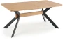 Stół rozkładany Bacardi loftowy do jadalni 160-220 cm dąb naturalny/czarny