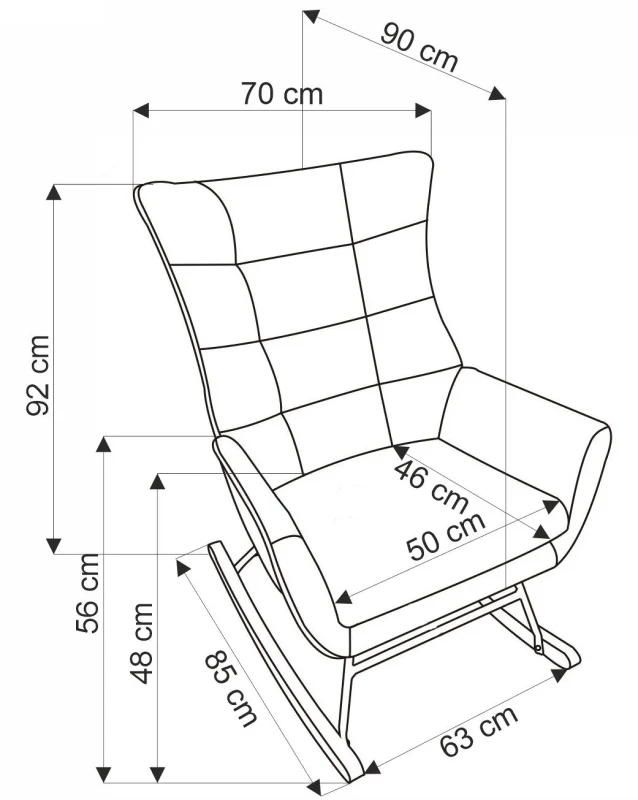 Fotel bujany Bazalto uszak wypoczynkowy welurowy do salonu ciemny zielony