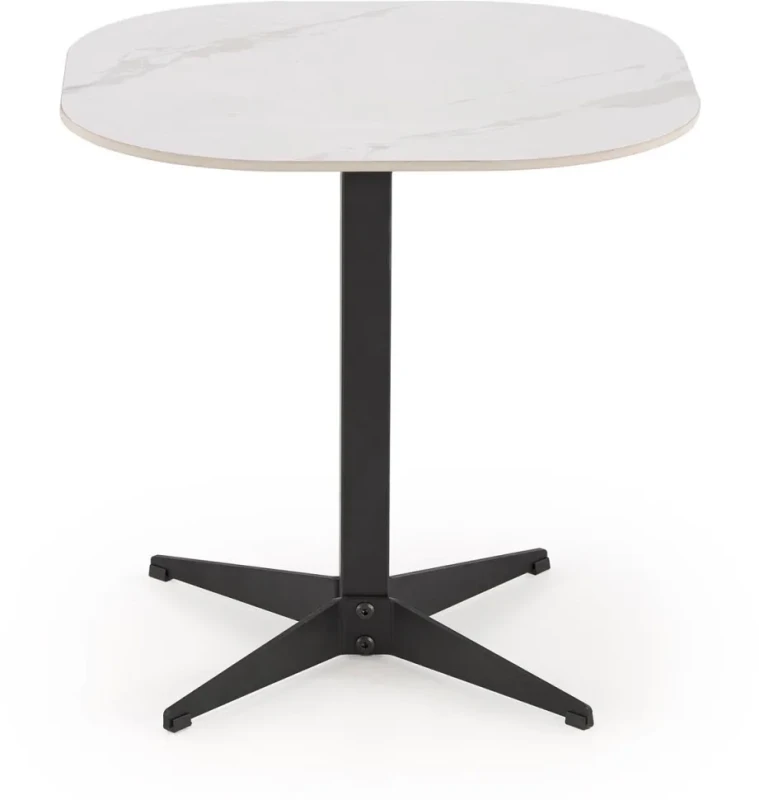 Stolik kawowy Borna S kwadratowy do salonu 50 cm biały marmur