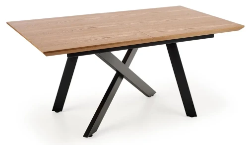 Stół rozkładany Capital prostokątny do jadalni 160-200 cm dąb złoty/czarny
