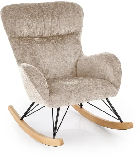 Fotel bujany Castro wypoczynkowy do salonu beżowy