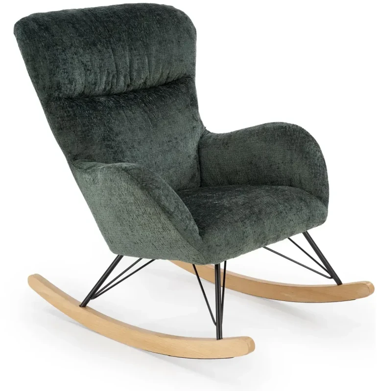 Fotel bujany Castro wypoczynkowy do salonu ciemny zielony