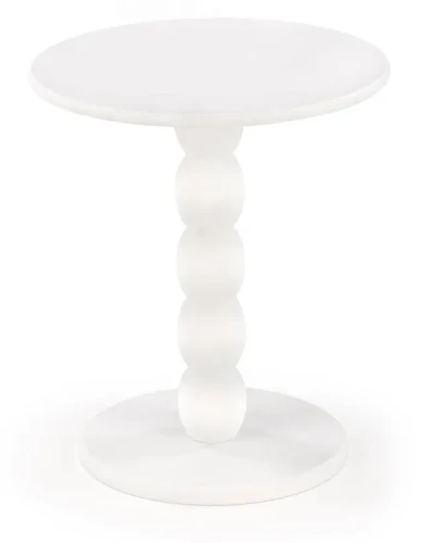 Stolik kawowy Cirilla okrągły do salonu 40 cm biały