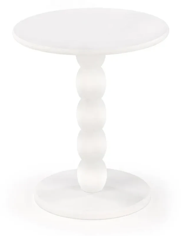 Stolik kawowy Cirilla okrągły do salonu 40 cm biały