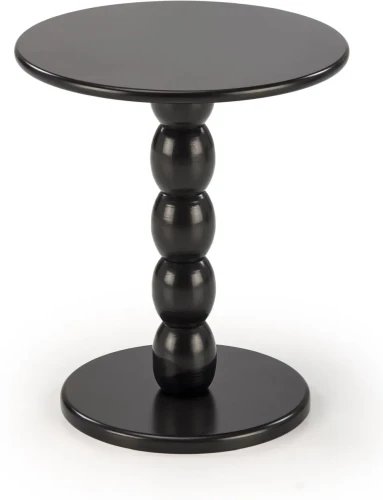 Stolik kawowy Cirilla okrągły do salonu 40 cm czarny